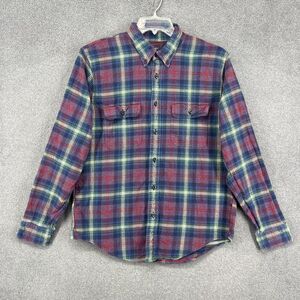 Abercrombie & Fitch Shirt Mens XL Plaid Flannel Button Front Long Sleeve Pockets